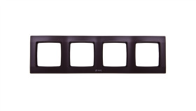 Karo Ramka Poczwórna Do Łączników Ip44 Czekoladowy Metalik Rh-4S/40