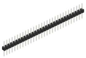 Pin header, 30 pole, pitch 2.54 mm, straight, black, 10046311