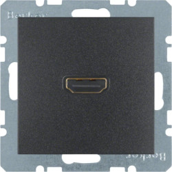 Gniazdo HDMI z przyłączem 90st. antracyt mat B.1/B.3/B.7 Glas 3315431606