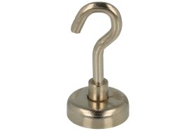 Magnes stały; cylindryczny z hakiem; MzC25; 25mm; 8mm; neodymowy; udźwig 15kg