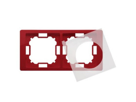 SIMON BASIC NEOS Ramka 2 podwójna uniwersalna z kompletem uszczelek IP44 rubinowa metalizowana BMRC2B/033 KONTAKT SIMON