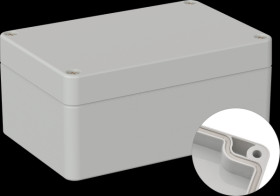 Industrial housing, 120 x 80 x 55 mm, IP66, light gray