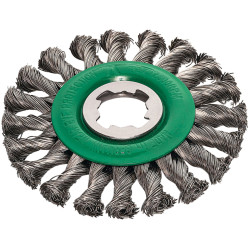 Lessmann 473.81X X-Lock Stainless Steel Knot Wheel Brush 125mm Non Spark