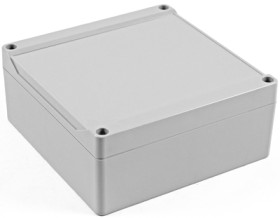 PC enclosure, (L x W x H) 140 x 140 x 60 mm, light gray (RAL 7035), IP68, 1555Q2GY