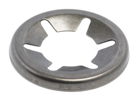 Nakrętka wciskowa, Emaliowane, Stalowe, Otwarte, do śr. wału: 9mm, śr zewn: 18.4mm