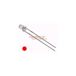 Dioda LED 3mm CZERWONA migajaca przeźroczysta