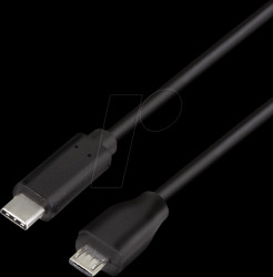 CU0197 USB 2.0 cable, USB-C connector to Micro B connector, 1 m