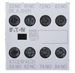 Styk pomocniczy Eaton 4 1NC + 3NO Śruba montaż czołowy