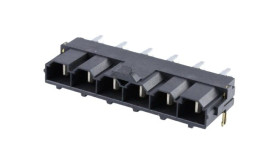 Listwa stykowa PCB 6-pinowe Mini-Fit Sr raster: 10 mm Kąt prosty 1-rzędowe Molex Otwór przelotowy600 V W osłonie