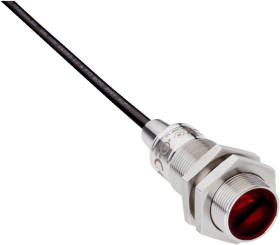 Czujniki fotoelektryczne Tłumienie tła Cylindryczne SICK PNP zakres 3 → 250 mm Precyzyjne światło LED