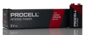 Bateria 9 V, 9V 6LR63, 628mAh, Duracell Procell PC1604, Intense 9V