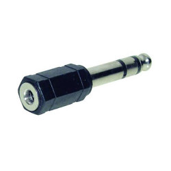 TruComponents 200743 Adapter Jack plug 6.35mm - Jack socket 3.5mm Stereo Pins:3