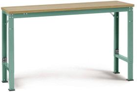 Manuflex AU7025.0001 Stół roboczy UNIVERSAL z wielowarstwową płytą, szer. X gł. X wys. = 1250 x 600 x 722-1022 mm szary,