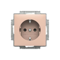 Gniazdo Schuko z przesłonami ZONI pudrowy beżowy 6620T-A07657 242 2CHT207657A4242