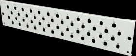VSB2HE-FP-48ST Front panel, 48x ST / FC D-Hole, 2 U, gray