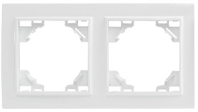 Quadra Ramka Podwójna Biała Pozioma Do Włącznik, Gniazdo