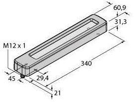 Oświetlenie LED Turck WLC60XW340ARQ biały 1300 lm (D x S) 339.9 mm x 60.9 mm 1 szt.