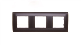 Dante Ramka Potrójna Tworzywo Lakierowane Czarny 450983