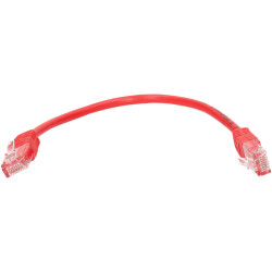 TruConnect TRUP5E0.25RD 25cm CAT 5E UTP PVC Full Copper Patch Lead - Red