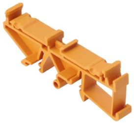 DIN rail clamp, PA, (W x H x D) 17.5 x 79.2 x 26.6 mm, orange, for enclosure, 1324460000