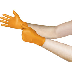 Ansell 93256080 Nitrile Gloves M Size Mega-Textured Grip Orange