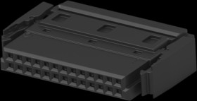 Female connector, type B, 26 pole, a-b, pitch 1.27 mm, IDC connection, straight, nickel-plated, 214346-E