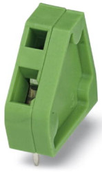 PCB terminal, 1 pole, pitch 3.81 mm, AWG 26-16, 12 A, spring-clamp connection, green, 1704981