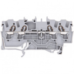 WAGO TOPJOBS 2002-1401 Złączka szynowa 4-przewodowa 2,5mm2 na szynę TH35 szara