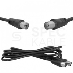 Kabel antenowy SAT IEC TV (wtyk / gniazdo) 1,8m