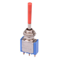 5639AB-21+U646 APEM Red Long Lever On-Off-On Miniature Toggle Switch SPDT