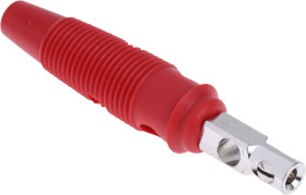 Adapter z wtykiem bananowym Męski Śruba typ Wtyk bananowy Czerwony 16A Hirschmann Test & Measurement rozmiar 4 mm
