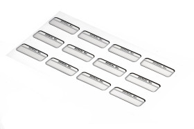 Etykieta czarna z nadrukiem tekst Serial No. 120 szt. RS PRO Klej