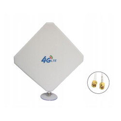Antena GSM/4G/LTE panelowa 35dBi z 3m przewodami i wtykami SMA
