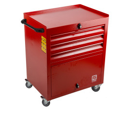 Szafka na rolkach, na kółkach, 3-szufladowa, 830 x 630 x 450mm, materiał: Stal, RS PRO