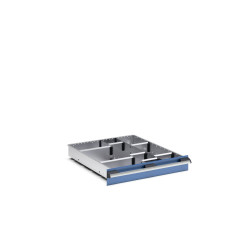 Zestaw przegródek Ściana działowa Srebrny Blacha stalowa for use with Szuflady, Dimensions650 X 750 X 100mm Bott