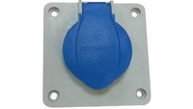 Gniazdo Tablicowe 10/16A 2P+Z Schuko 230V Niebieskie Ip54