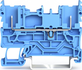 2-pin basic terminal, push-in connection, 1 pole, 24 A, 6 kV, blue, 2022-1604