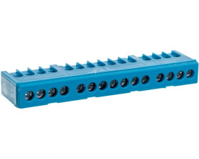 N15H kolor niebieski 15x16mm2 Listwa zaciskowa neutralna IP20 MAD1015N15