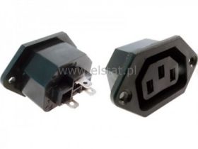 Gniazdo żeńskie zasil. do obud; przykręcane