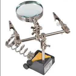 Duratool Third-Hand Tool with magnifying Glass