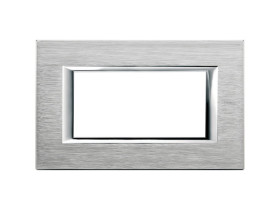 AXOLUTE Ramka 1 pojedyncza prostokątna 4 moduły szczotkowany chrom HA4804CR LEGRAND