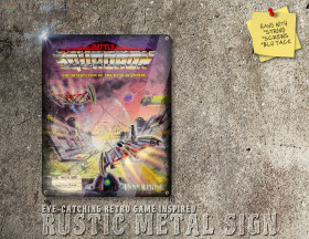 Rustic Amiga Game Battle Squadron Box Artwork Metal Sign [659]