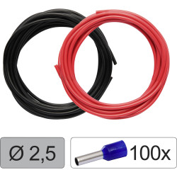 Quadrios 25CW129 Wire LiFY 2.5 mm&#xB2; Red/Black Set Harmonised Certified Cables
