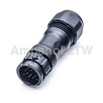 Złącze wielostykowe przemysłowe 12-pinowe Montaż na kablu Gniazdo Amphenol Industrial