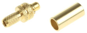 Złącze koncentryczne, 50, 0 to 6GHz, Męski, Połączenie zagniatane, Montaż na kablu