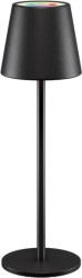 Bezprzewodowa lampa stołowa LED RGBW 3000K 150lm IP44, czarna 72025