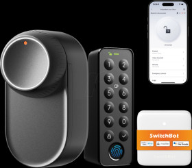 W5600000-BUNDLE-KEYPAD-HUB SwitchBot Ultra Lock Bundle, black