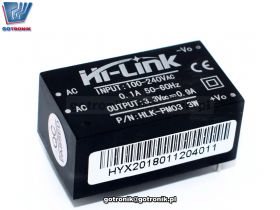 HLK-PM03 Hi-Link mini zasilacz 230V AC na 3,3V DC 1A do druku PCB