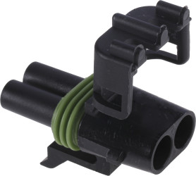 Złącze samochodowe 2-pinowe Delphi -rzędowe Żeński 20A Weather-Pack Montaż na kablu Połączenie zagniatane Złącze