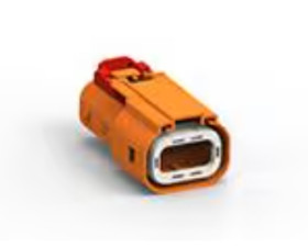 Plug, 2 pole, straight, 1 row, orange, 4-2103015-2